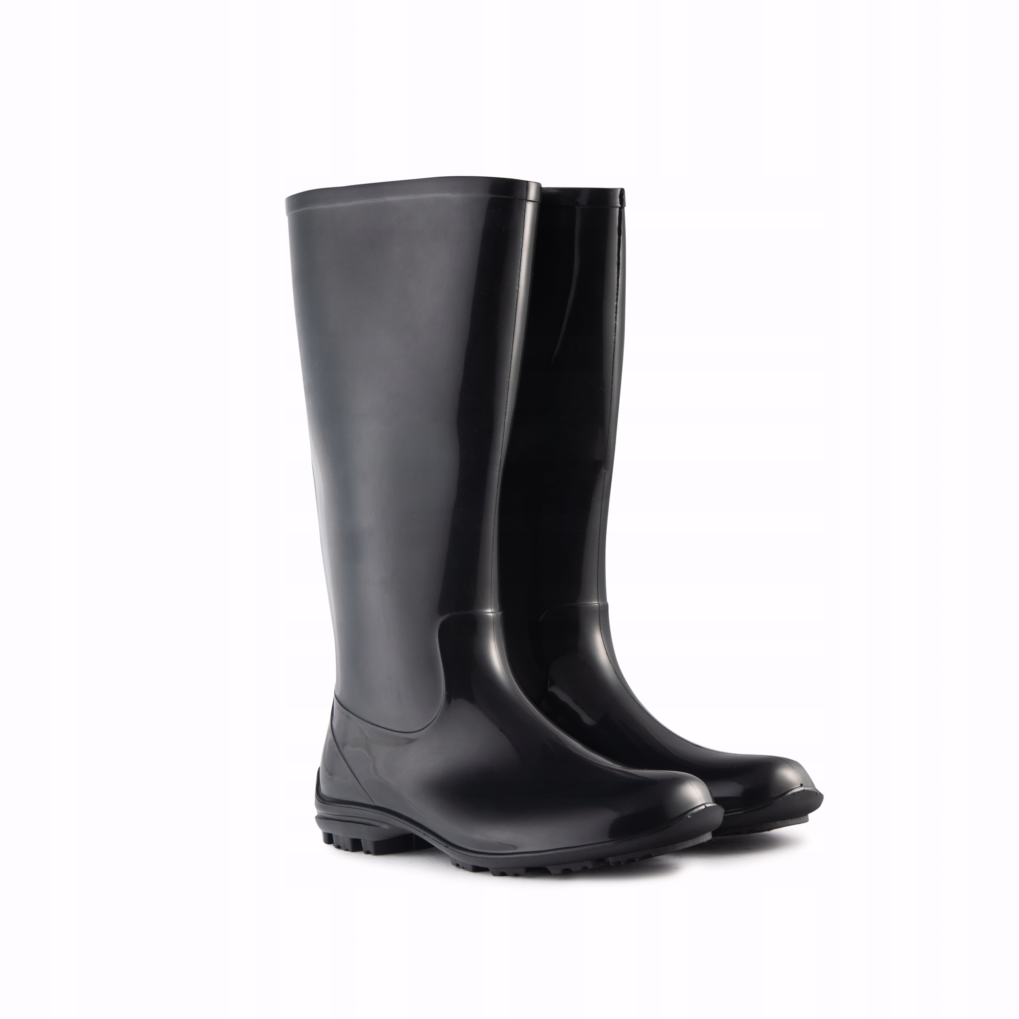 Kalosze Damskie Czarne Gumowce Modne Buty Miejskie Kolor czarny