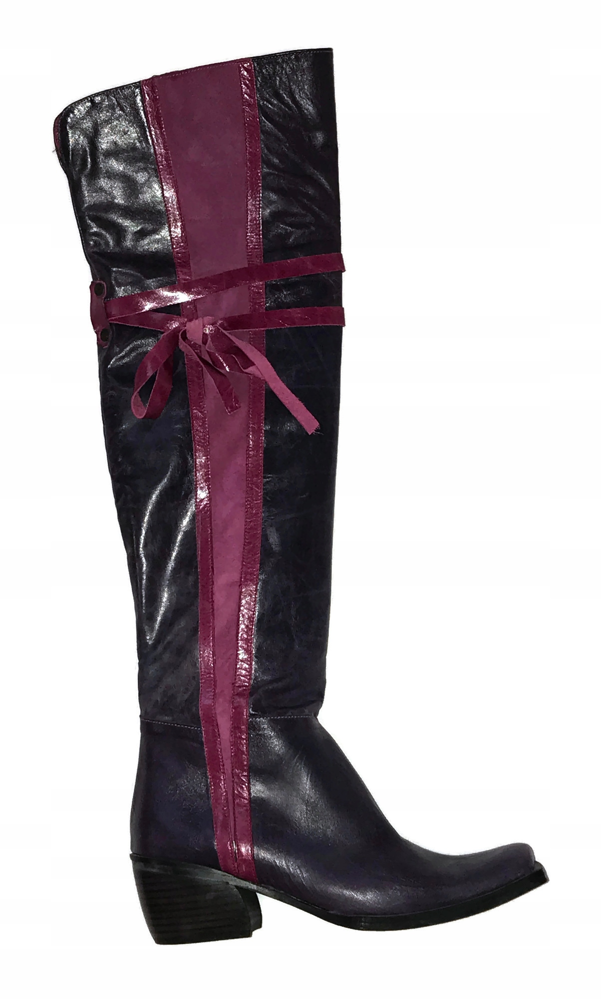 Vysoké kozačky za koleno, kůže TwoLips 36 23 cm