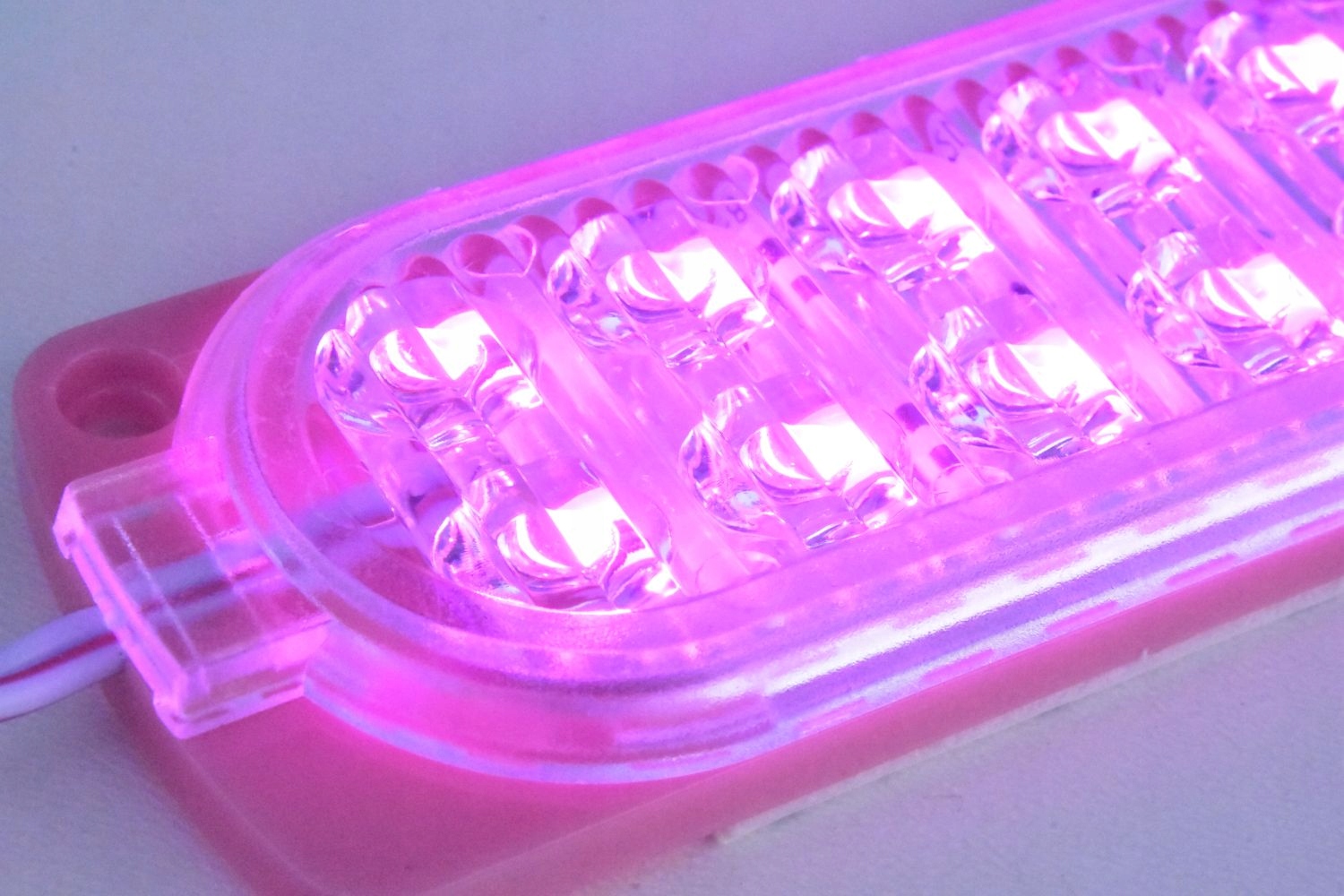 Moduł LED 12V 2,4W wodoodporny IP65 RÓŻOWY 2835 Rodzaj gwintu zintegrowane źródło LED