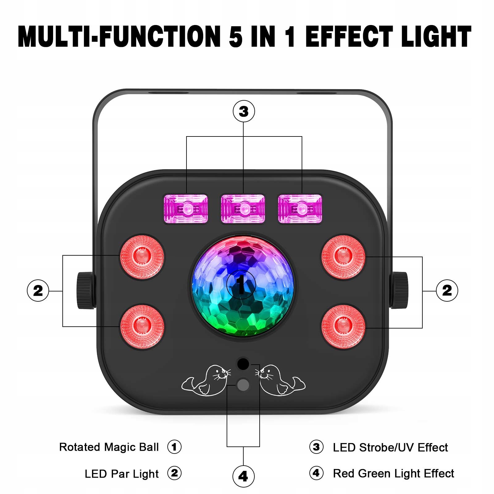 Лазерний проектор з голосовим управлінням 5в1, диско-куля, різні бренди