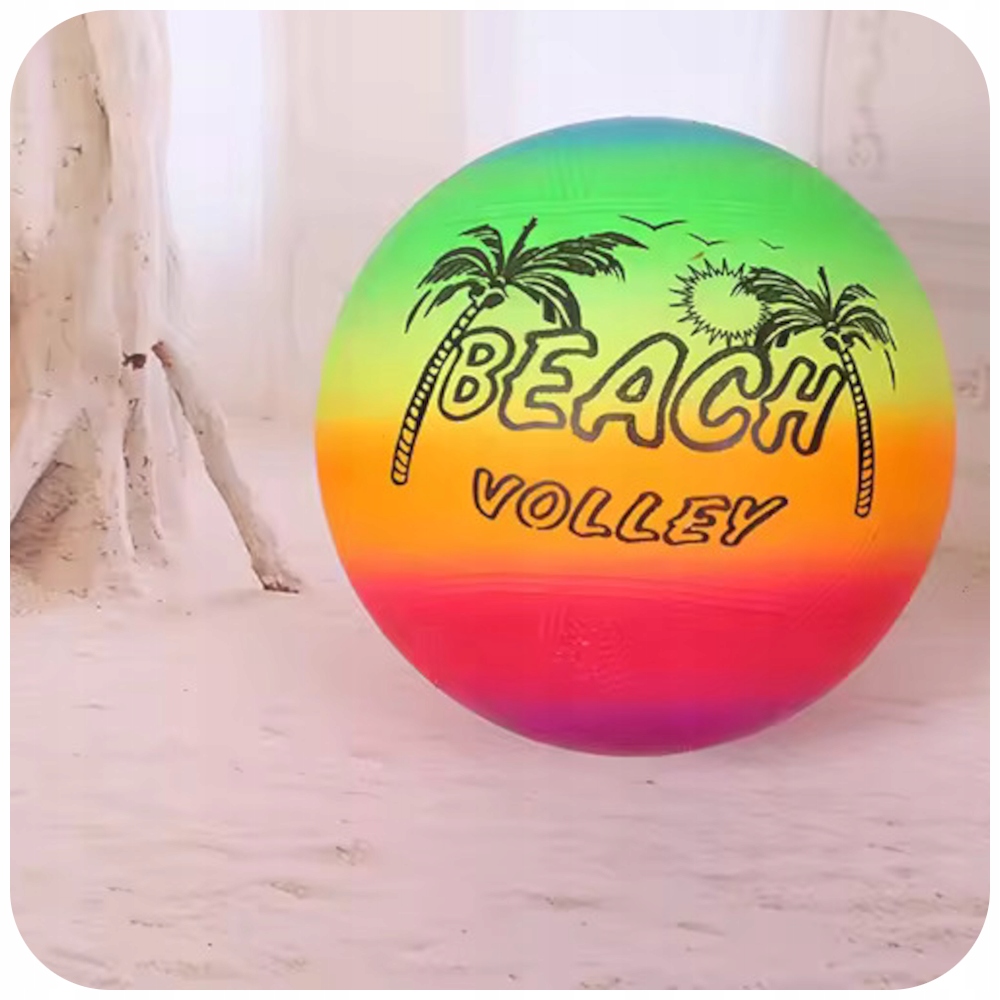 PIŁKA PLAŻOWA DMUCHANA GUMOWA KOLOROWA OGRODOWA NA BASEN PLAŻĘ DO WODY Wiek dziecka 3 lata +