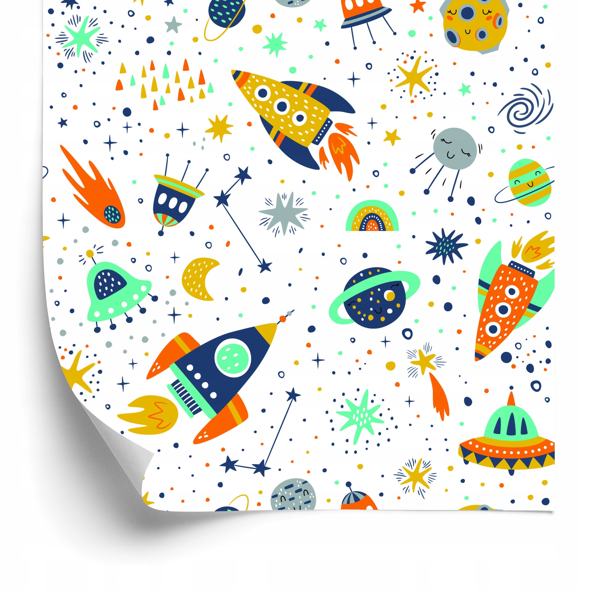 Dětská tapeta Planety Vesmírné lodě Vesmír 50x1000 cm