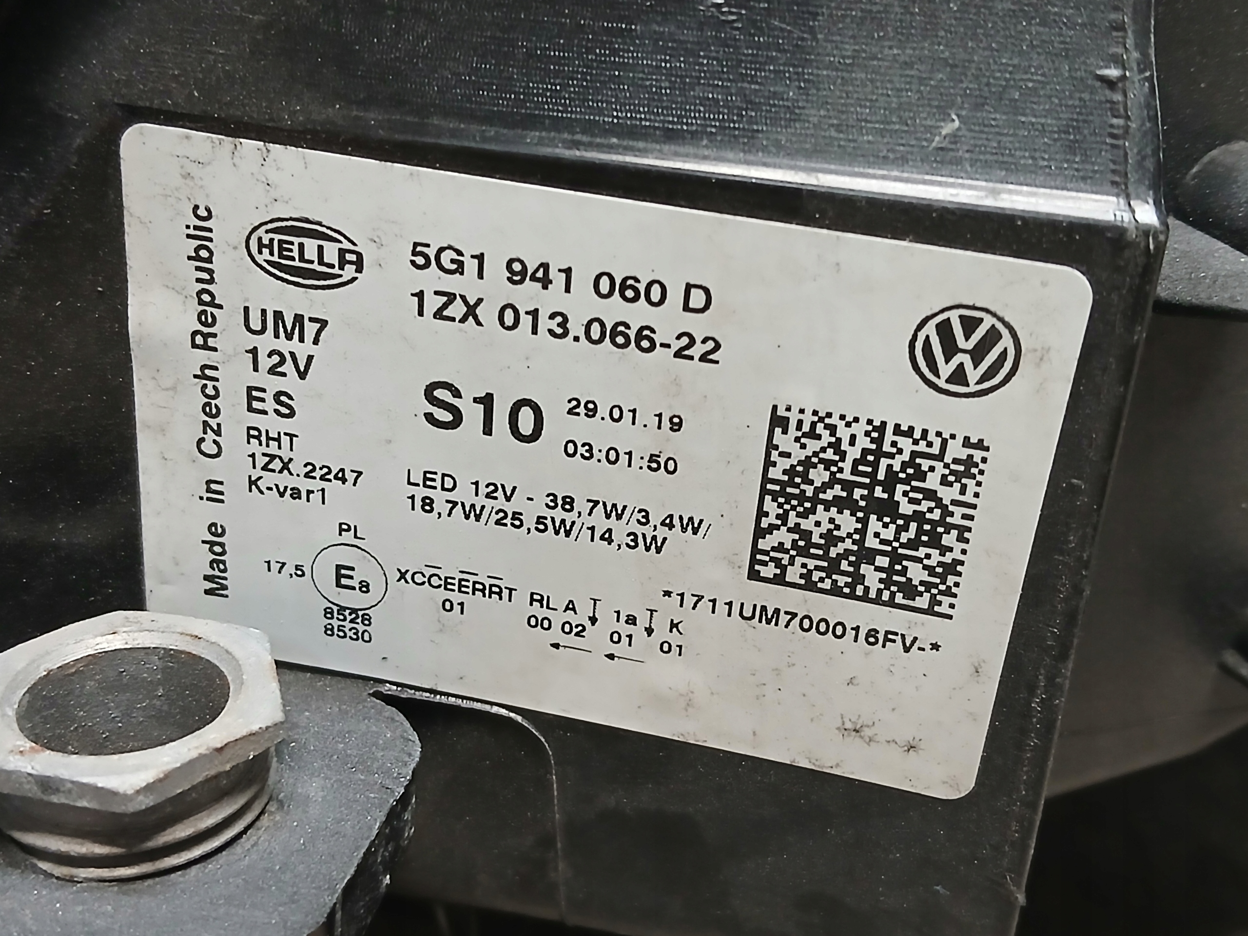 light front right VW GOLF VII 7 LIFT 17- FULL LED 5G194106D