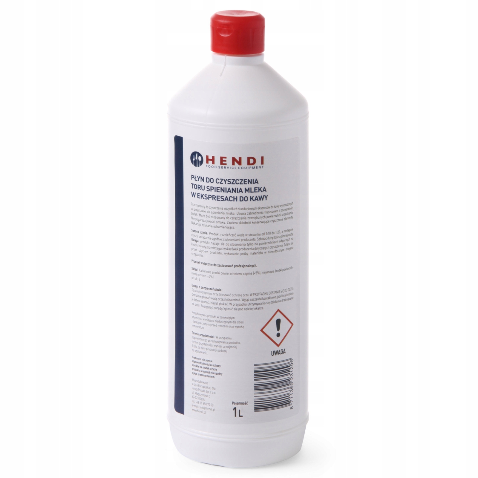 Levně Čisticí kapalina pro systém mléčné pěny pro kávovary 1L Hendi 231296
