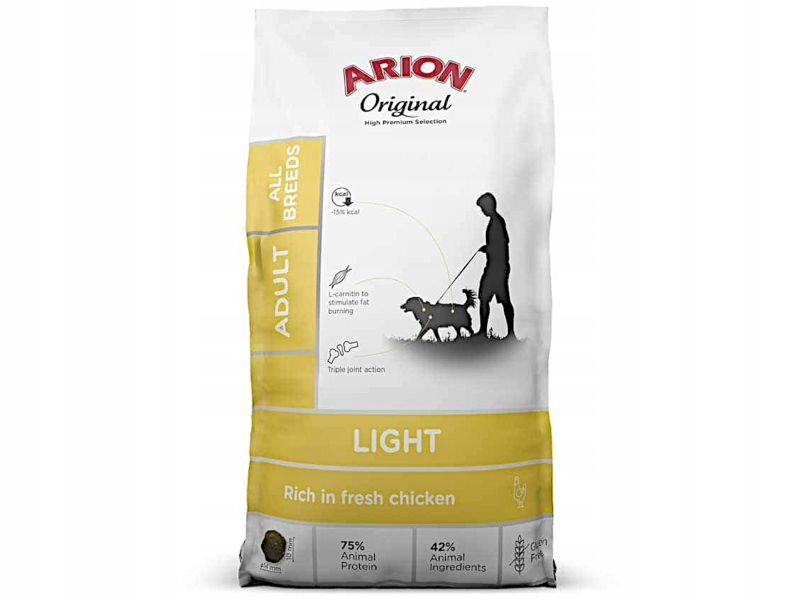 Arion Original Light karma dla psów dorosłych nisko energetyczna 12 kg