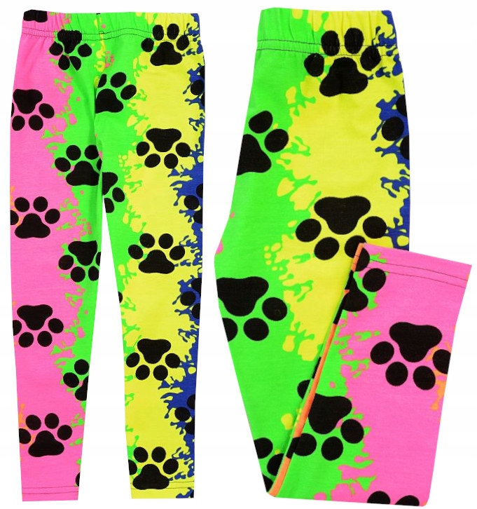 

Getry Legginsy Kolorowe Neonowe łapki 134 H001B