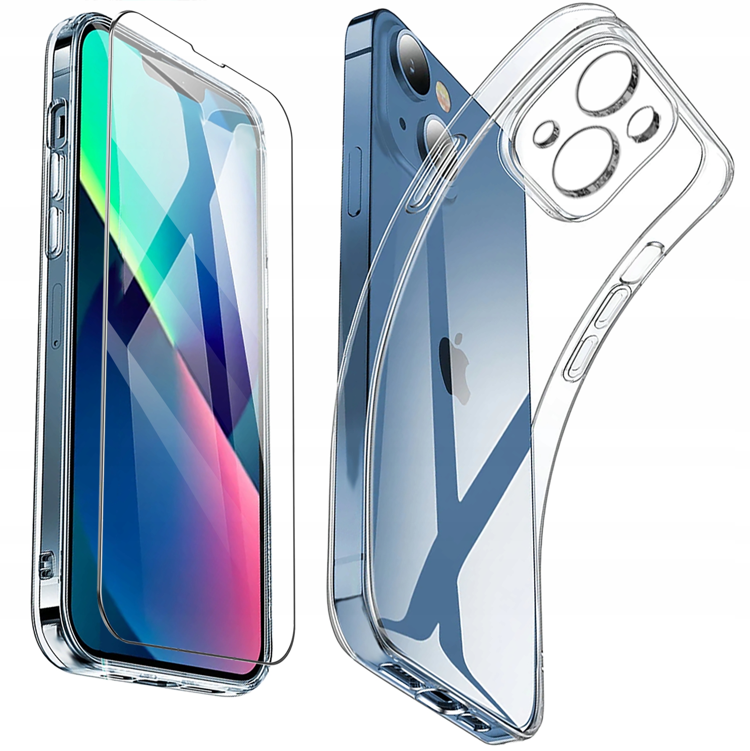 

Etui do iPhone 13 14 Silicone Case Szkło 9H