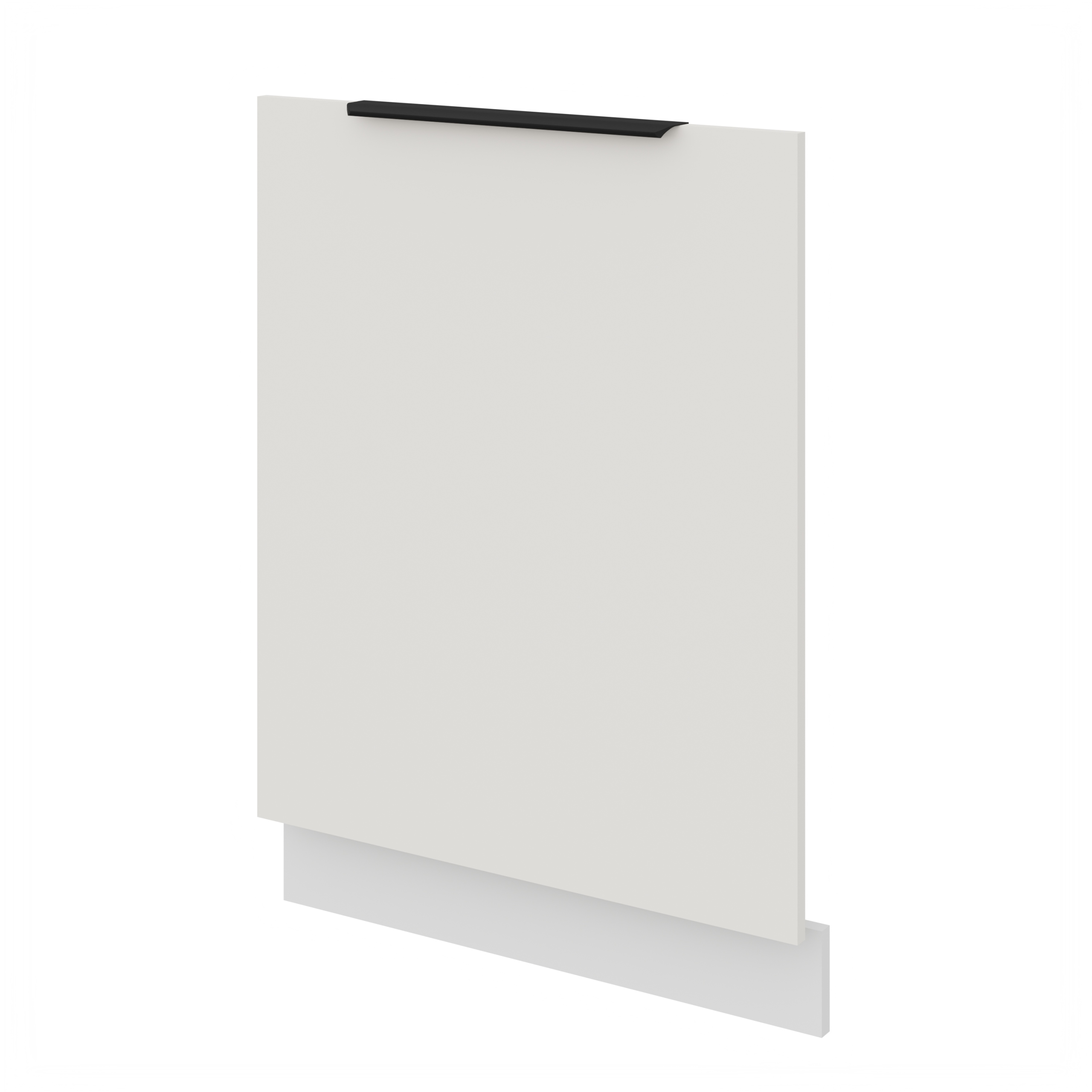 Přední část pro vestavnou myčku nádobí 60, panel pro vestavbu 713 x 596 mm, bílá matná