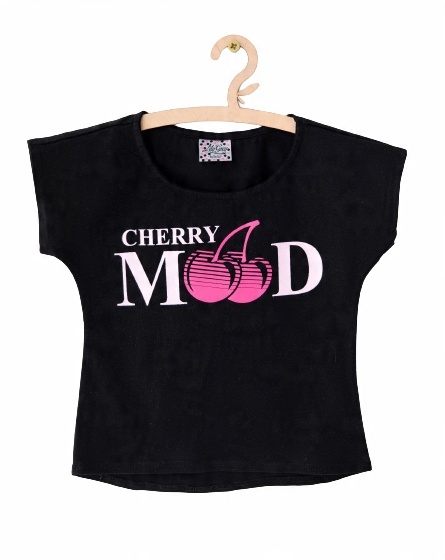 

Bluzka krótki rękaw Lily Grey czarna cherry 134