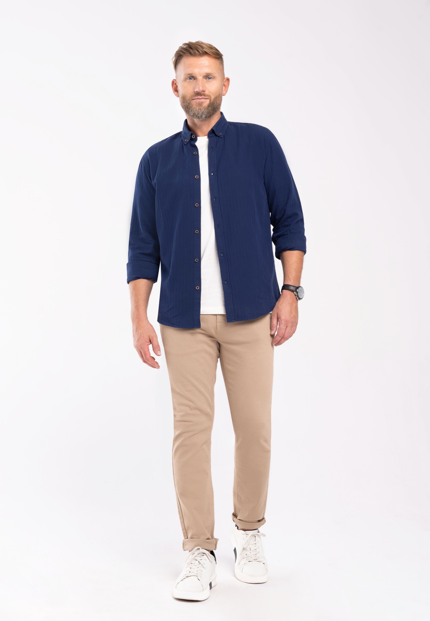 KOSZULA MĘSKA GRANATOWA REGULAR FIT VOLCANO K-MIRAMAR XL Rozmiar XL