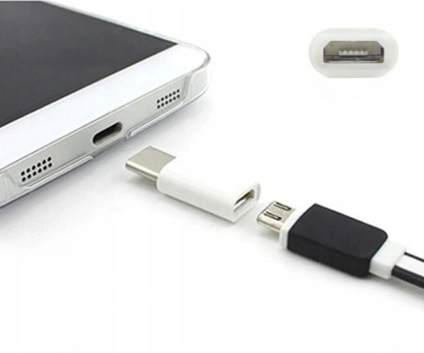 ADAPTER PRZEJŚCIÓWKA MICRO USB / USB-C biały EAN (GTIN) 5904730004510