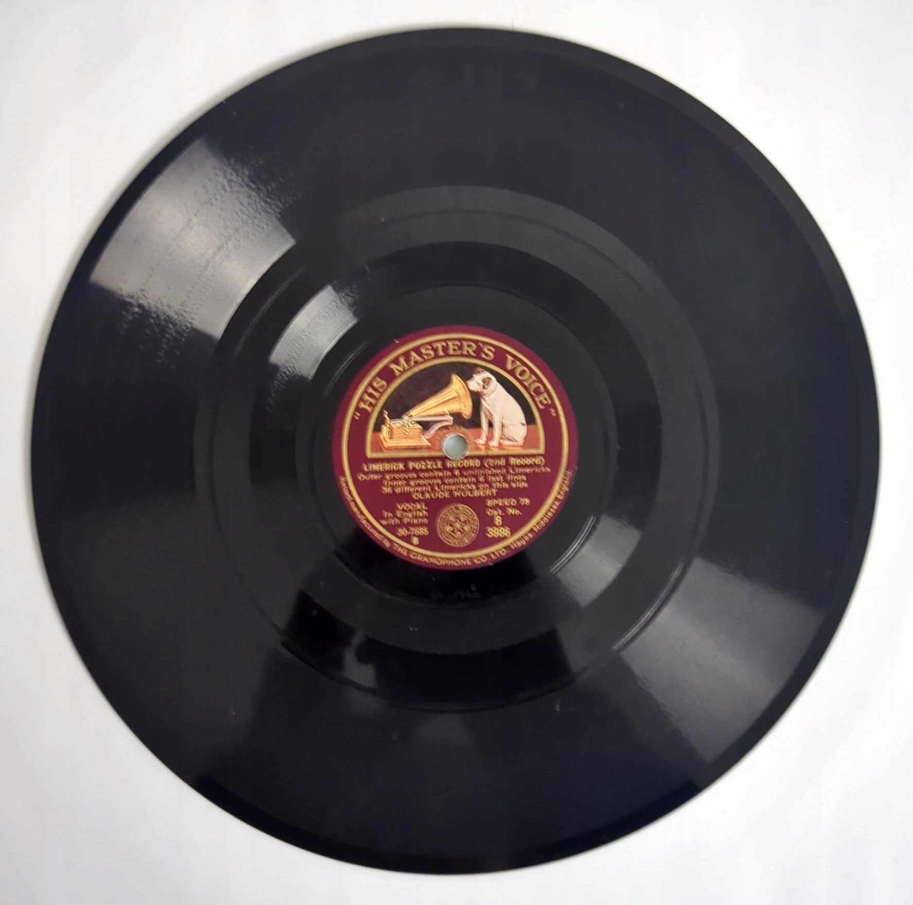 Claude Hulbert Limerick Puzzle Record 1, 2 B3986 HMV