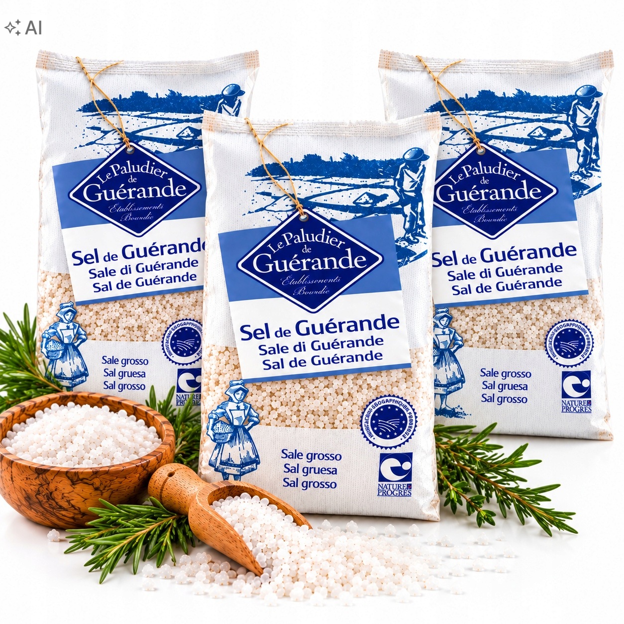 Sól Morska Guerande 1kg Naturalna Do Kąpieli Peeling Spa Szara