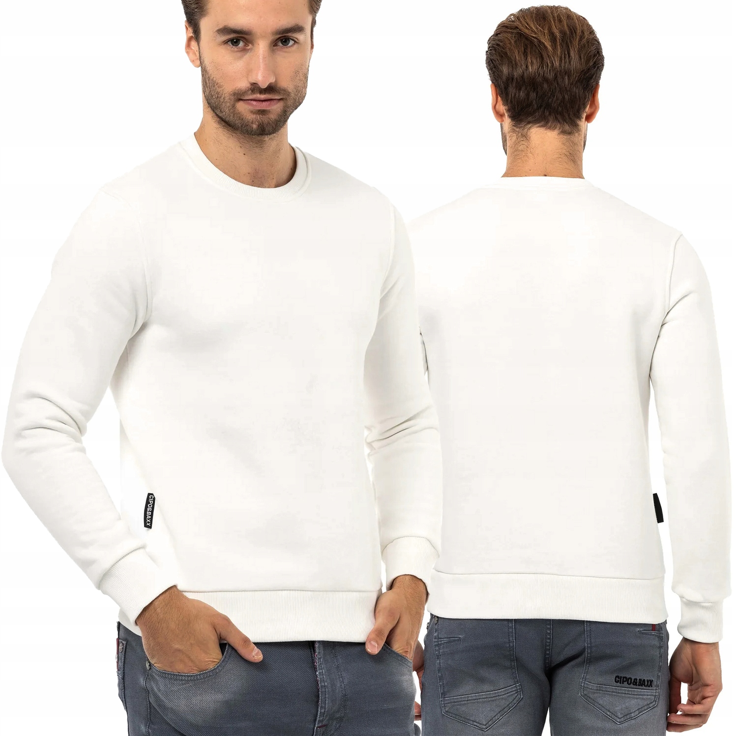 Teplá Mikina Pánská Cipo Baxx Klasická Elegance Premium Bavlna