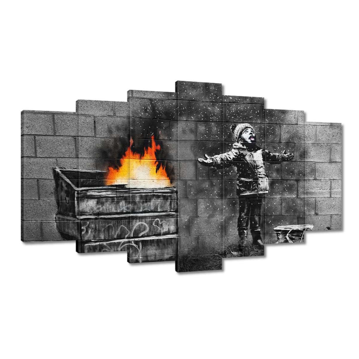 Obrazy 140x80 Banksy Sníh Smog