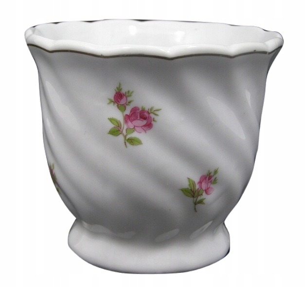Mała doniczka - osłonka w kwiaty PORCELANA !