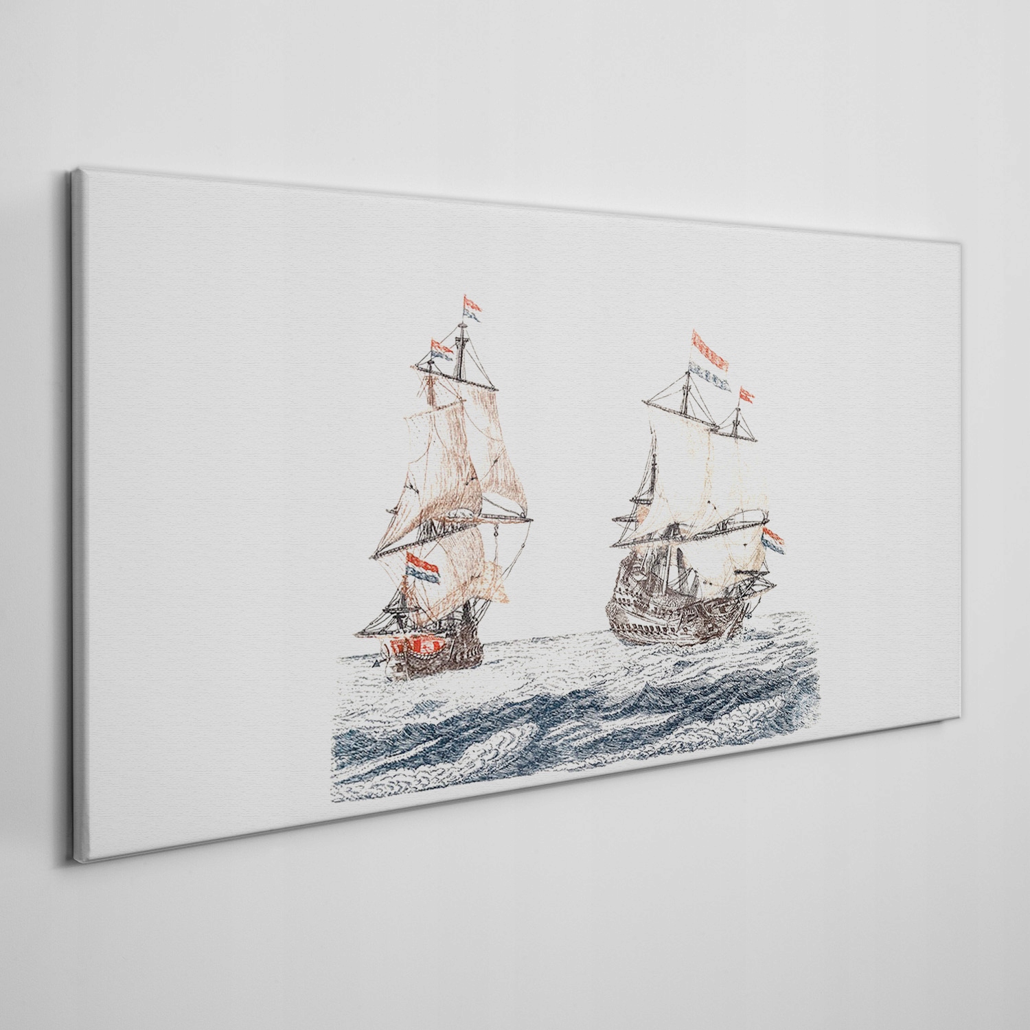 

Płótno obraz na ścianę Morze fale statki 120x60 cm