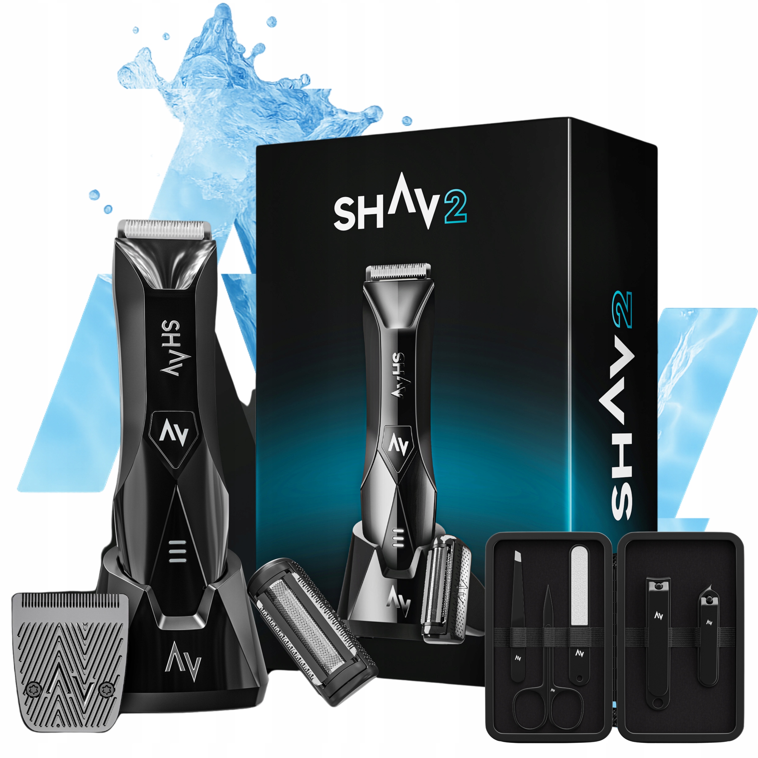 Shav 2 – Strojek na holení vlasů Intimní místa Sada na nehty