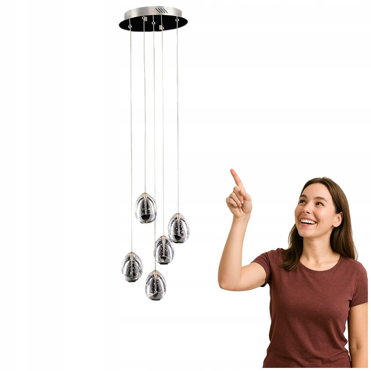 Závěsná lampa Huelto PND-22112132-5A-CR Italux