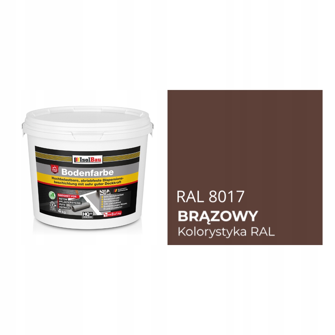 Farba do betonu kostki drewna metalu uniwersalna Bodenfarbe Braun 4KG