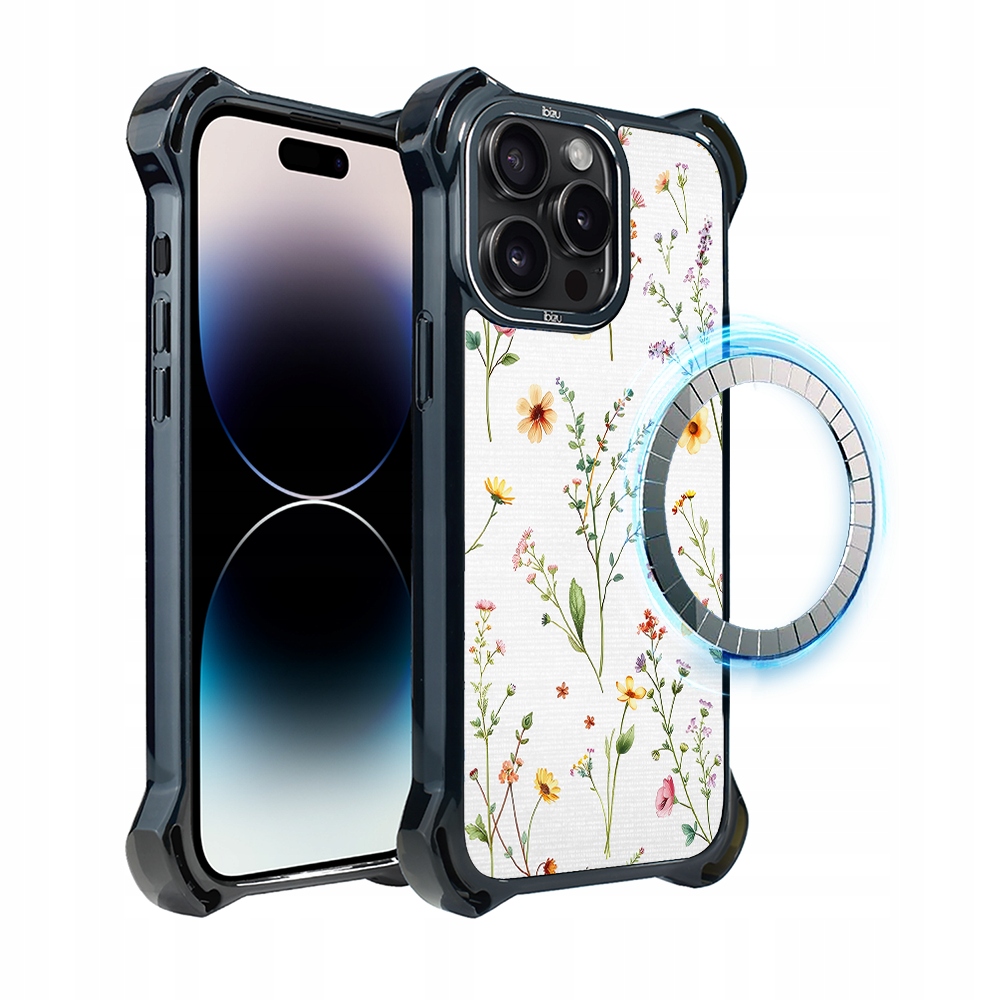 Pouzdro pro iPhone 14 Pro Max Ibizu DropGuard Ultra s MagSafe, Letní kytice
