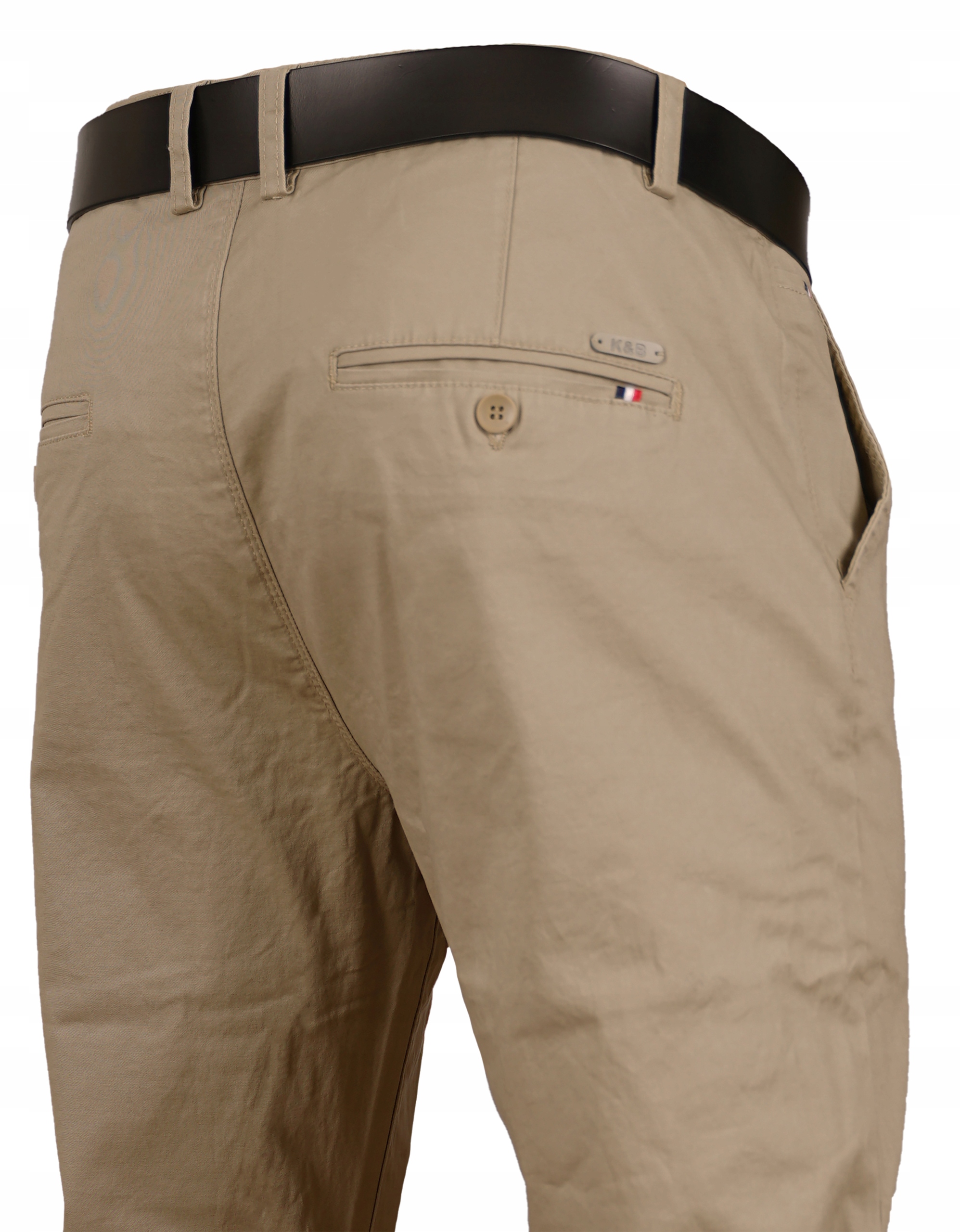 Spodnie męskie materiałowe chino wizytowe beżowe W37 L30 100-104