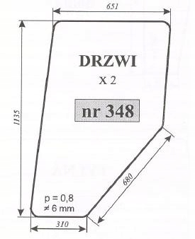 0348 - стекло двери Ursus 1634