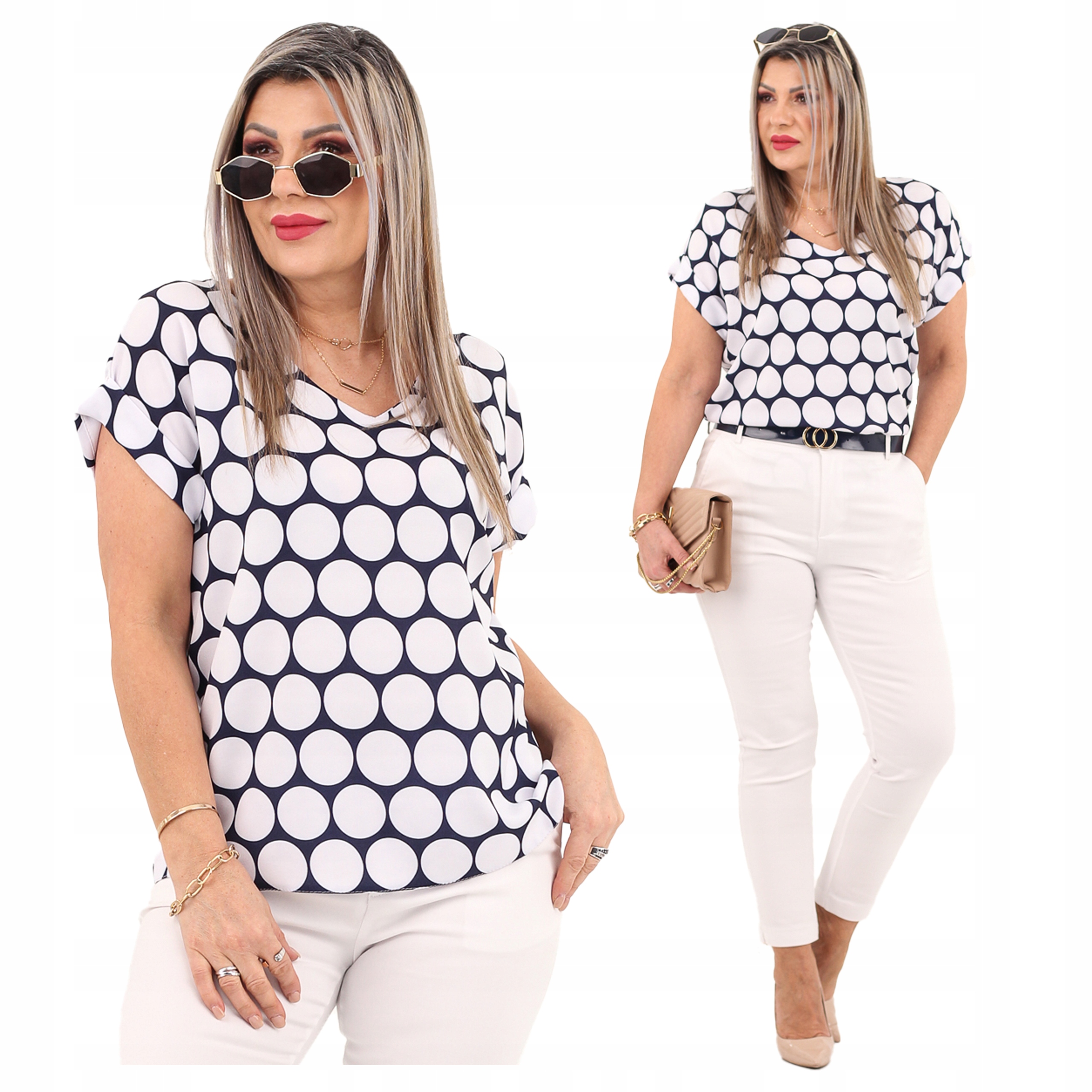 bluzka krótki rękaw luźna Polski Producent duże rozmiary na lato