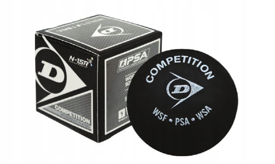 Squashové míčky Dunlop Competition 12 kusů černé