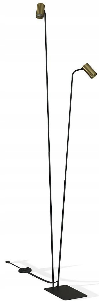 Stojacia lampa do obývačky domu Podlahová lampa Mono Zlatá Čierna 2xGU10 216 cm