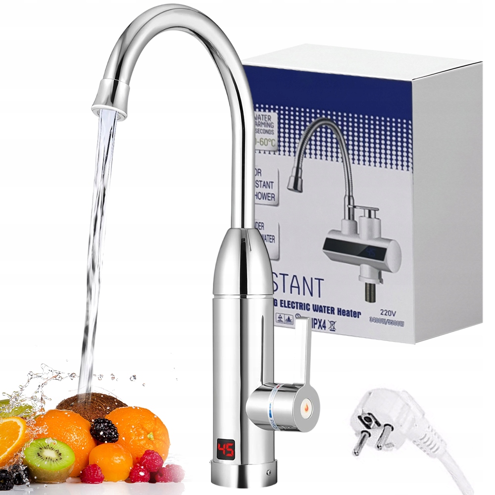 Průtokový Ohřívač Vody Elektrický Kohoutek LCD Kuchyňská Baterie