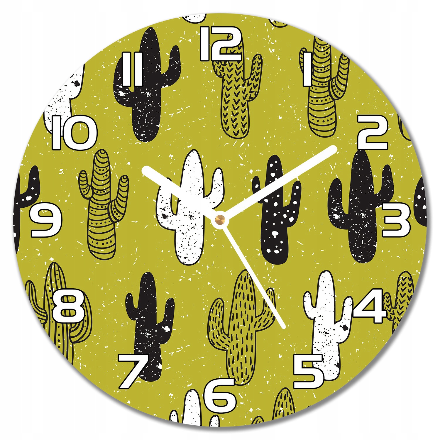 

Zegar ścienny szklany Kaktus meksykański f30 cm