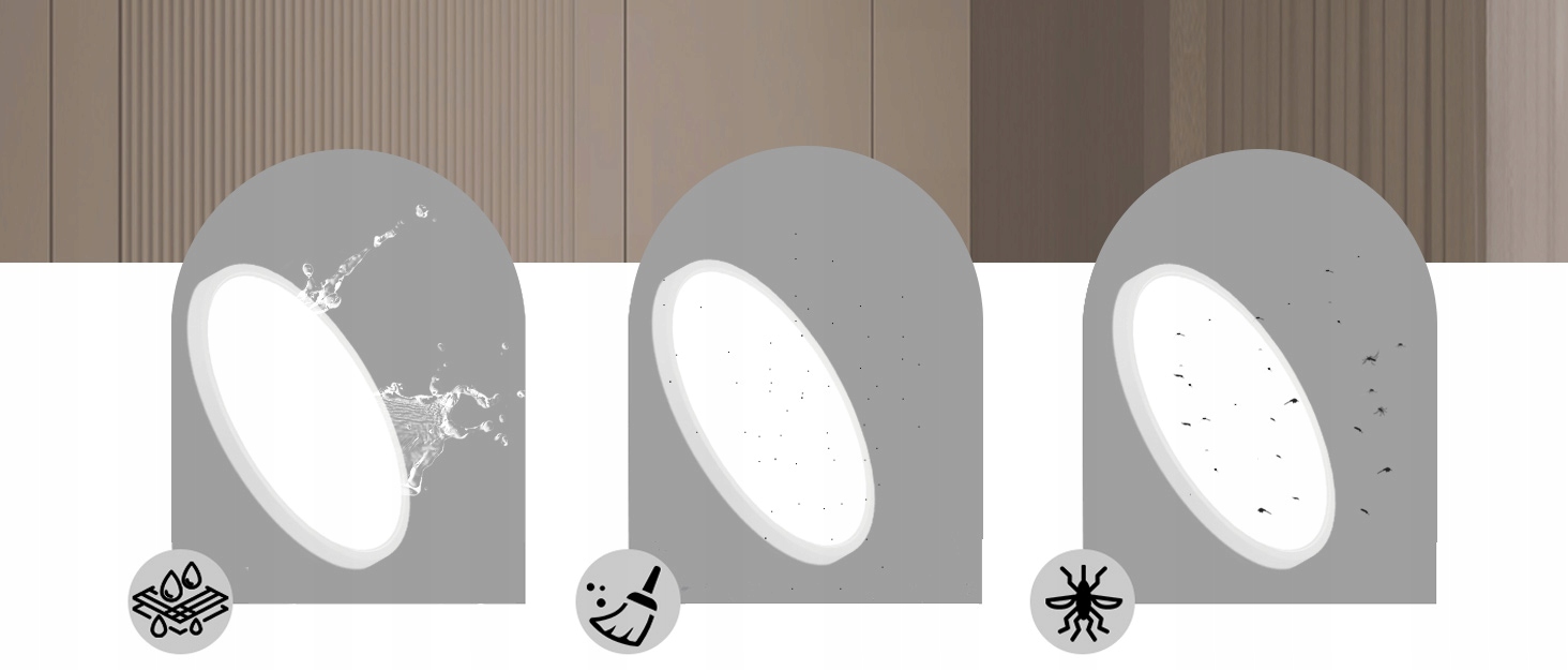 ZMH Lampa sufitowa LED lampa płaska 30 cm okrągła biała 24W IP20 4000K Kształt okrągły