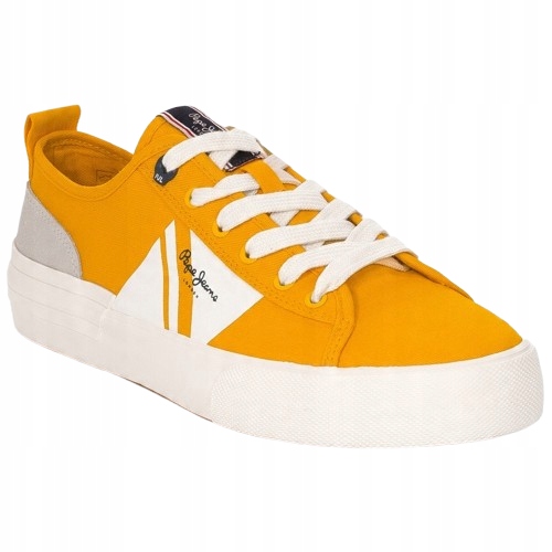 Pepe Jeans Allen Falg Pánské Boty Žluté Tenisky Nízké Šněrovací 42 Awf