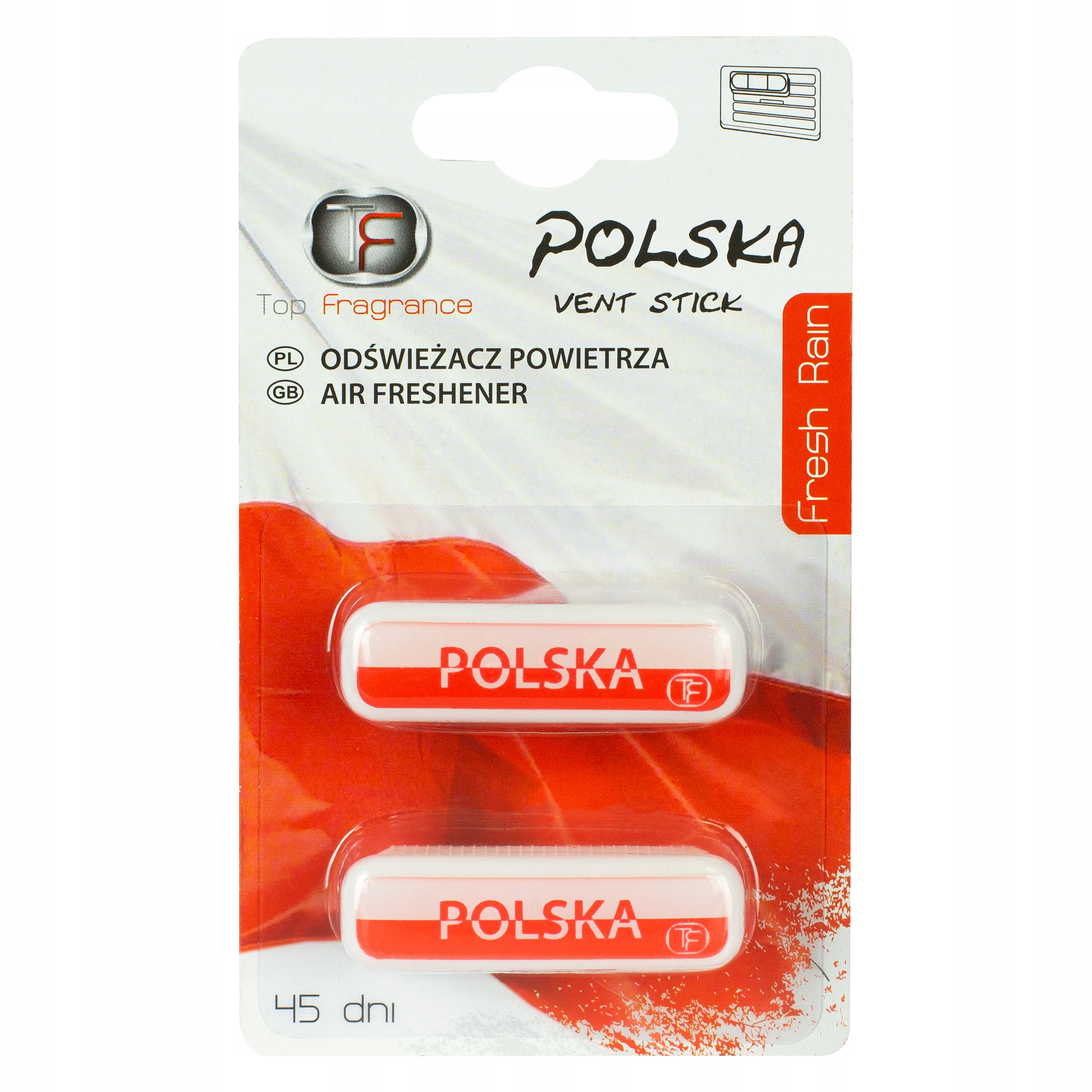 

2X Zapach Samochodowy Kibic Polska Euro Klips Vent