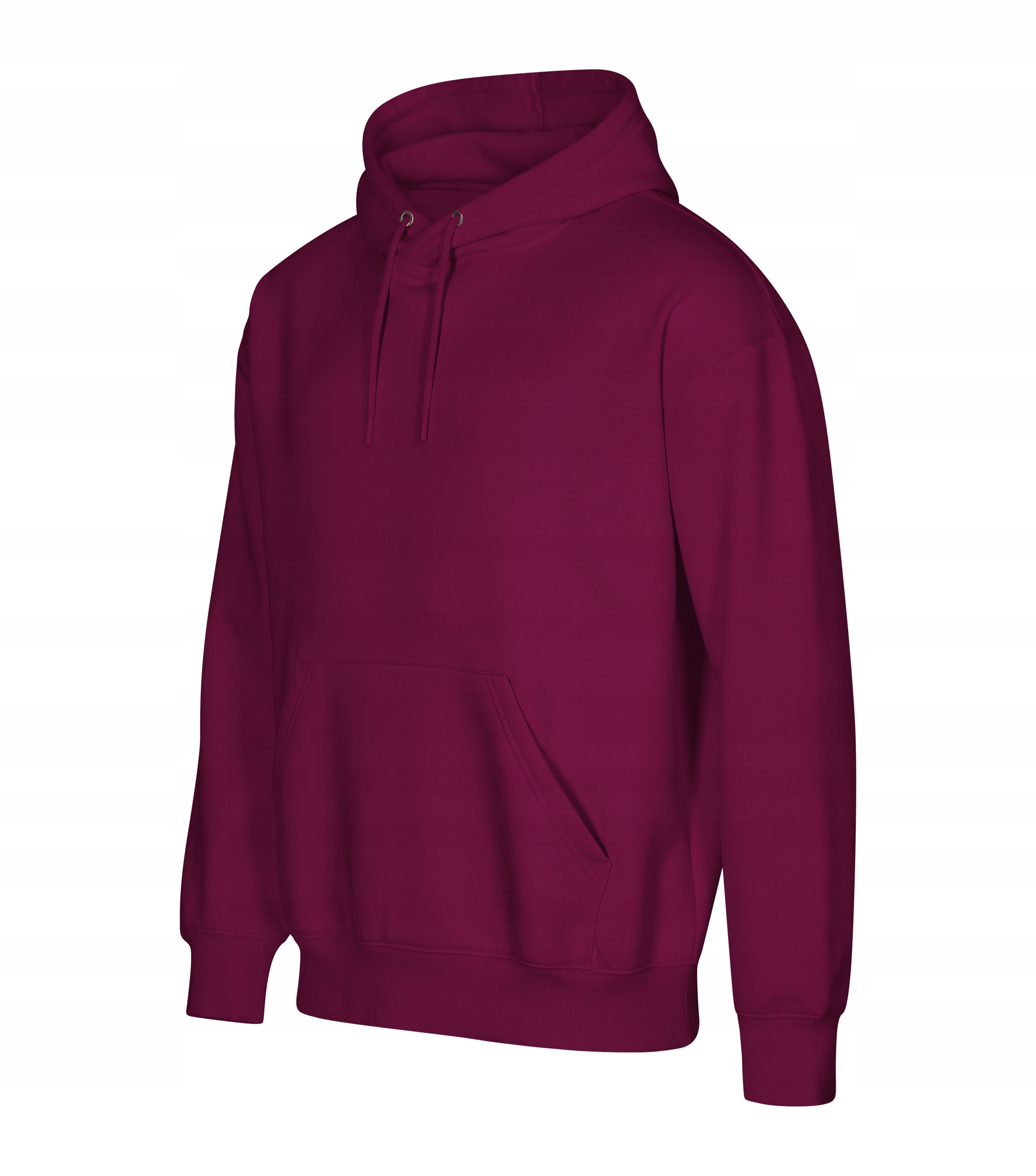 Mikina s kapucí fialová s kapsami klokanka bavlna organická -s