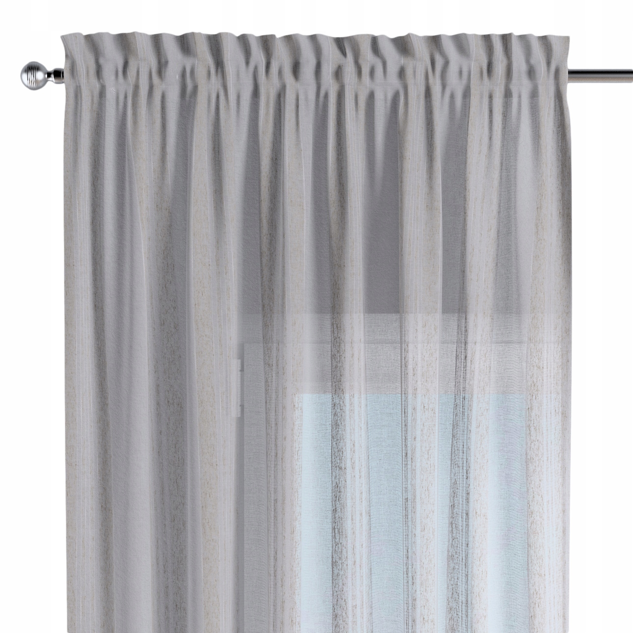 Záves na kanáli s ofinou 1 ks 130x260 cm biely