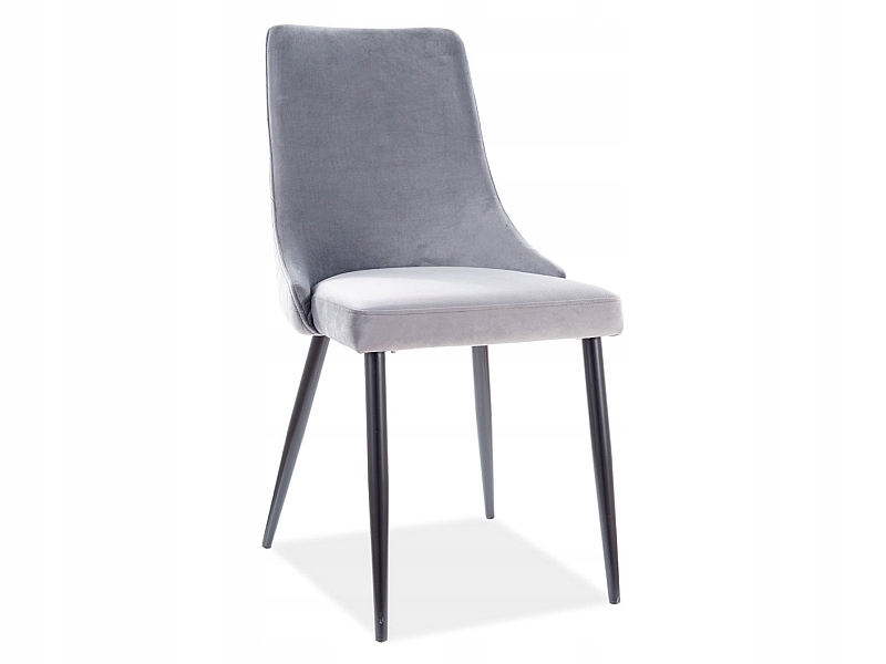 Čalúnená stolička Piano B Velvet šedá/čierna Sig