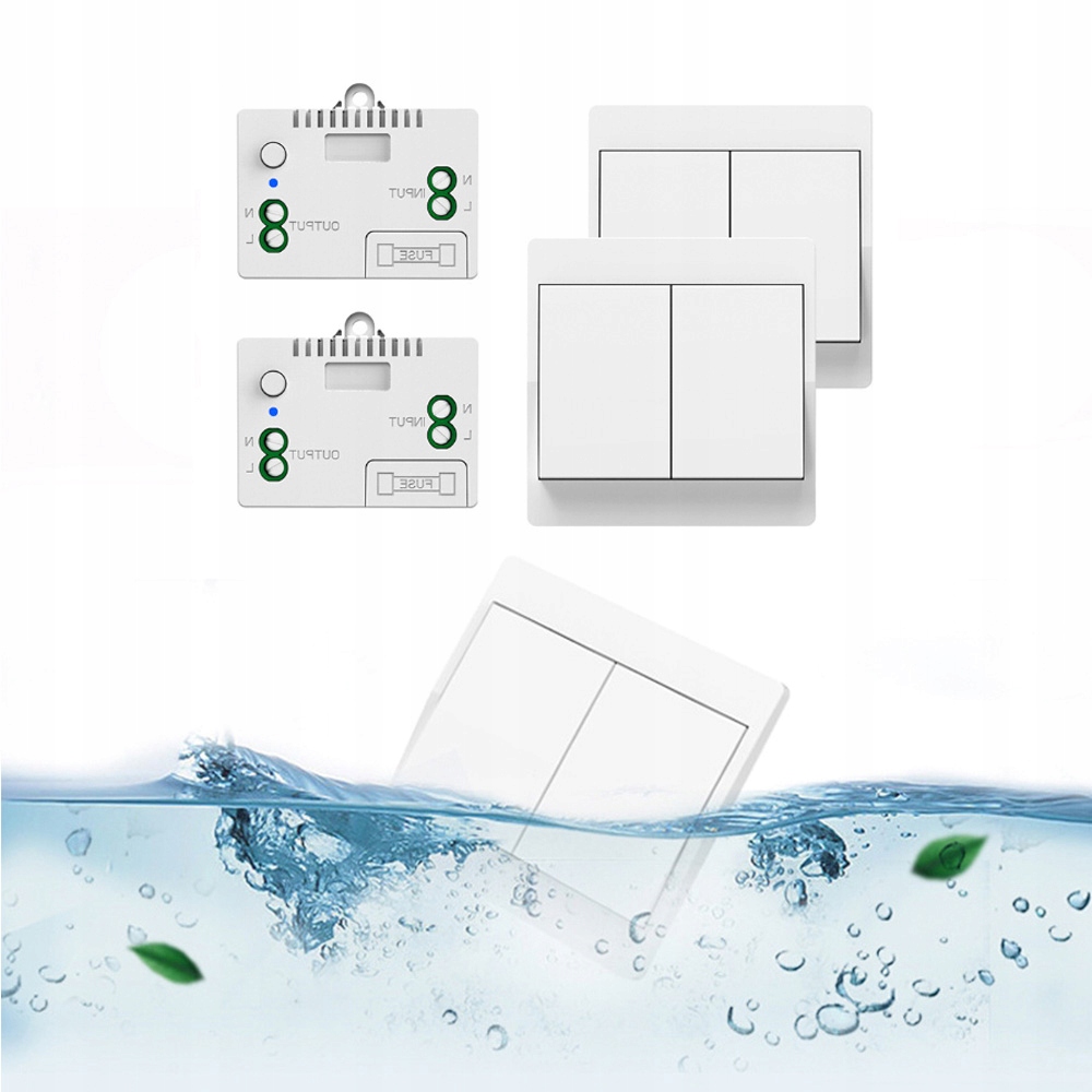 2x Bezdrátový Stínový Přepínač 230V 433MHZ 2 přijímače