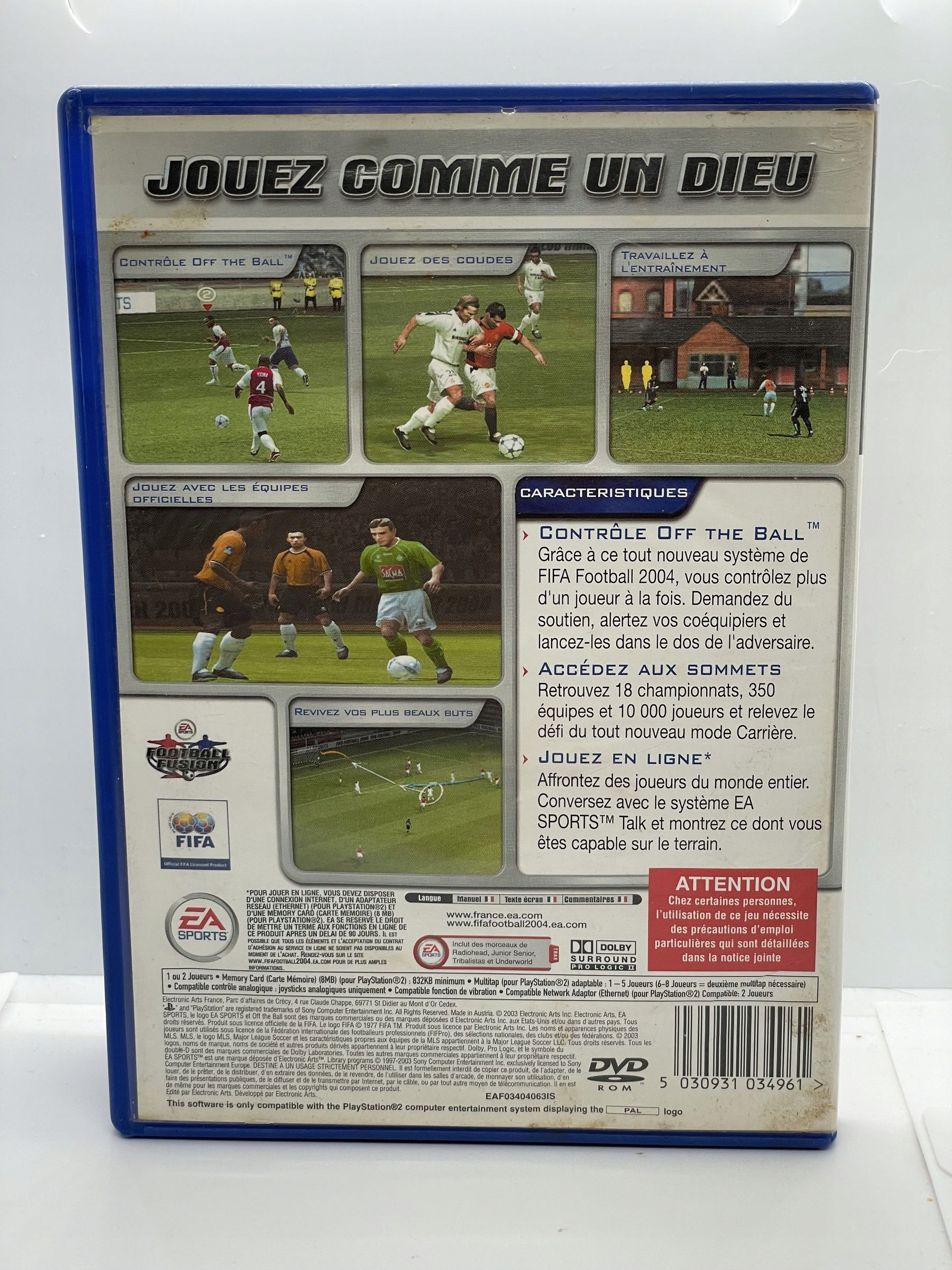 FIFA Football 2004 PS2 (FR) Platforma PlayStation 2 (PS2)