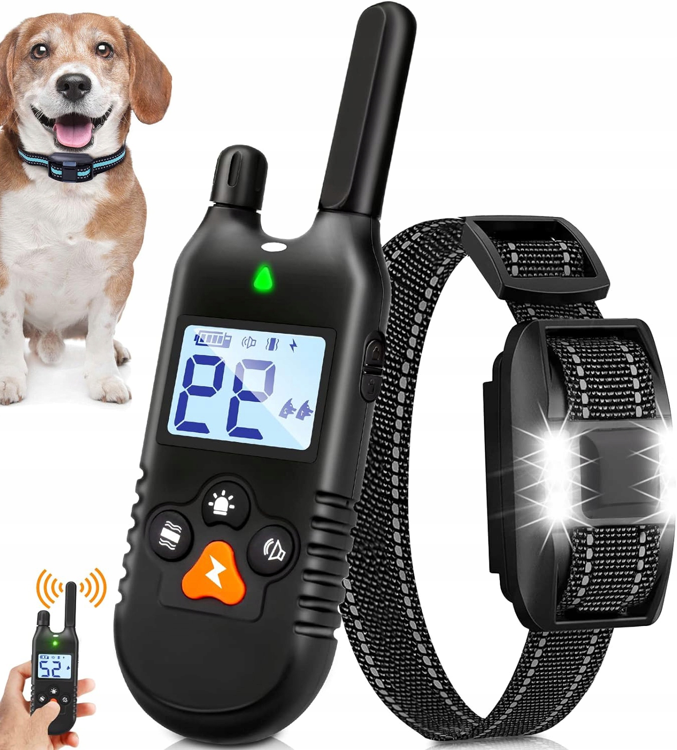 Levně Elektrický Protištěkací Výcvikový Obojek Pro Psa, Univerzální Dálkové Ovládání