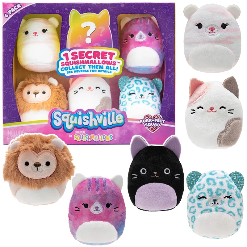 

Squishville Purr-fect Squad Squismallows x6 plusz