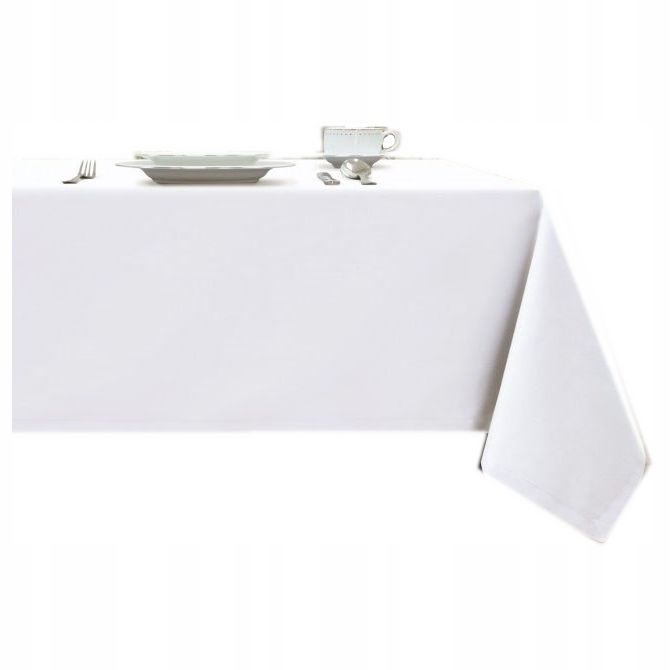 

Obrus Klasyczny Plamoodporny Biały Na Stół 110x160