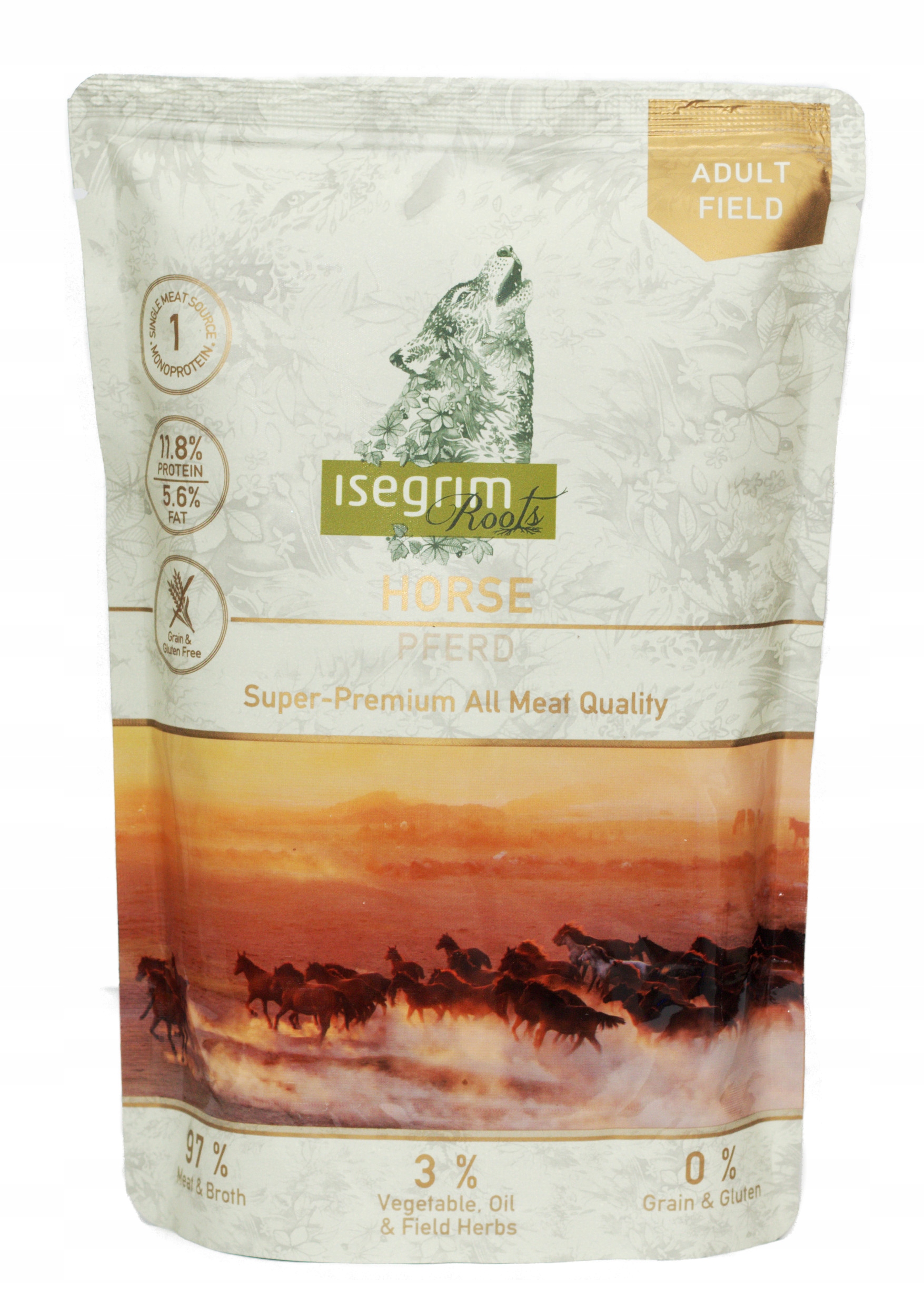 Levně Isegrim Premium sáček roots konina směs zeleniny 410 g