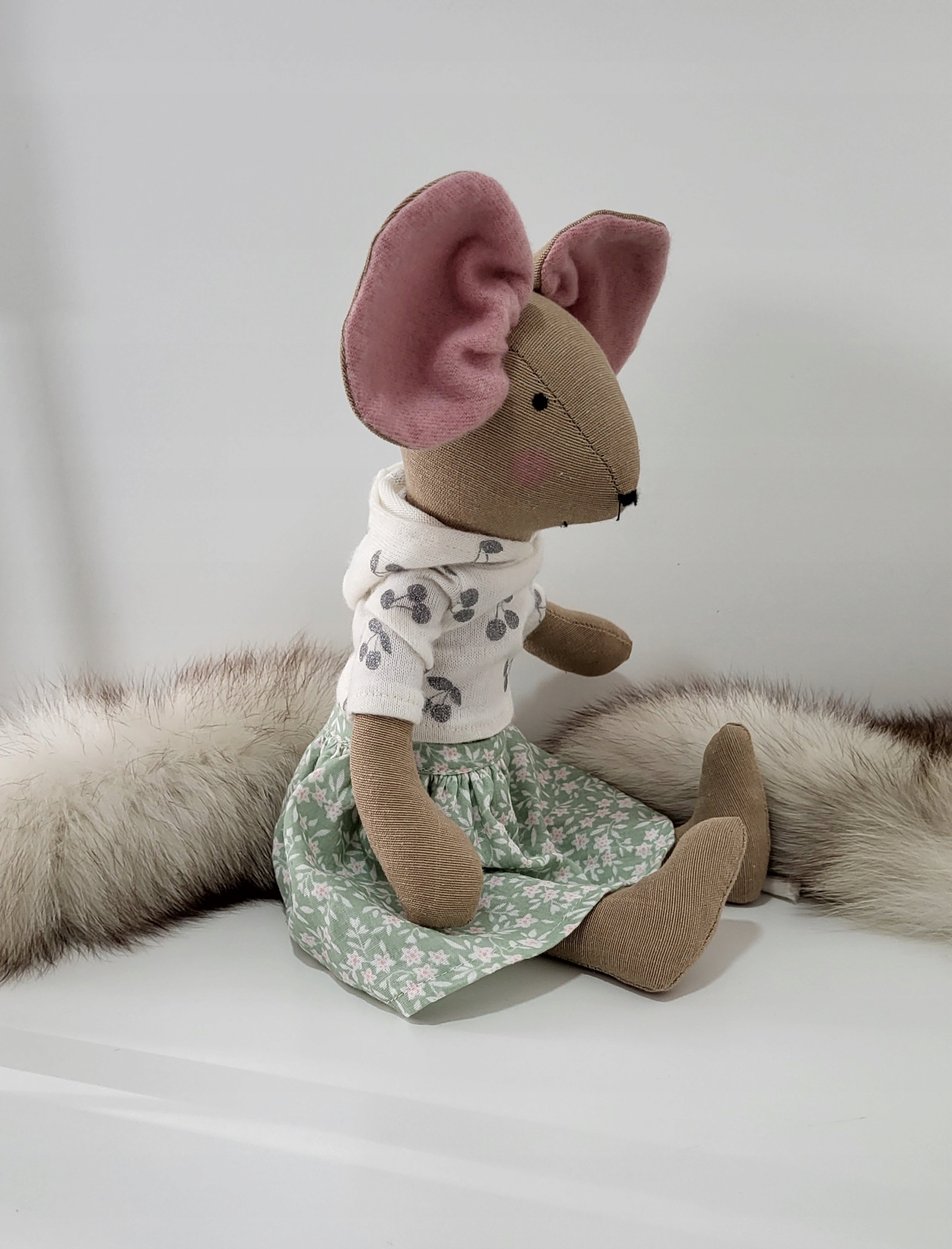 Myška mazlíček 43cm ručně šitý