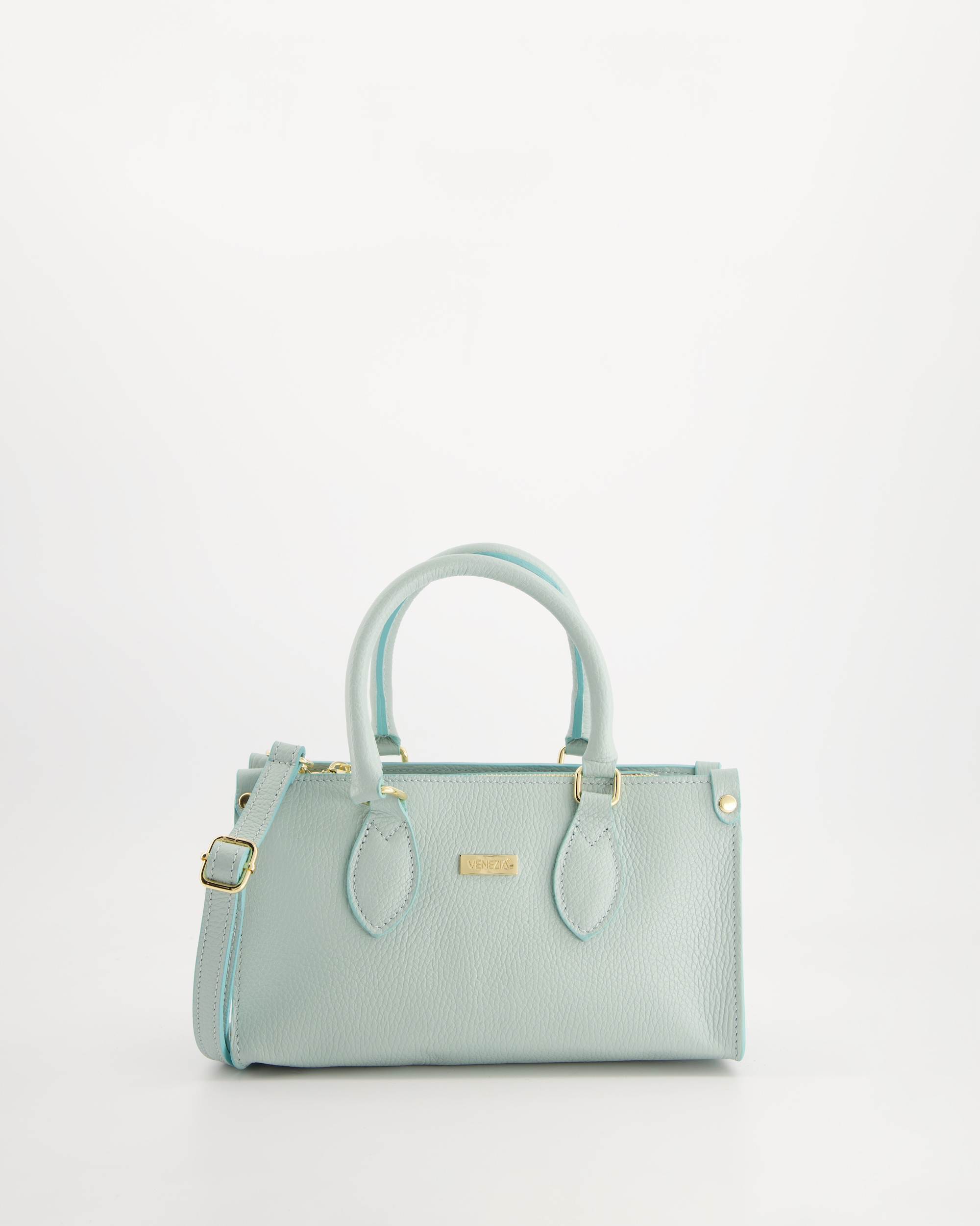 Venezia Torebka Damska Kuferek Ze Skóry Naturalnej W Kolorze Niebieskim