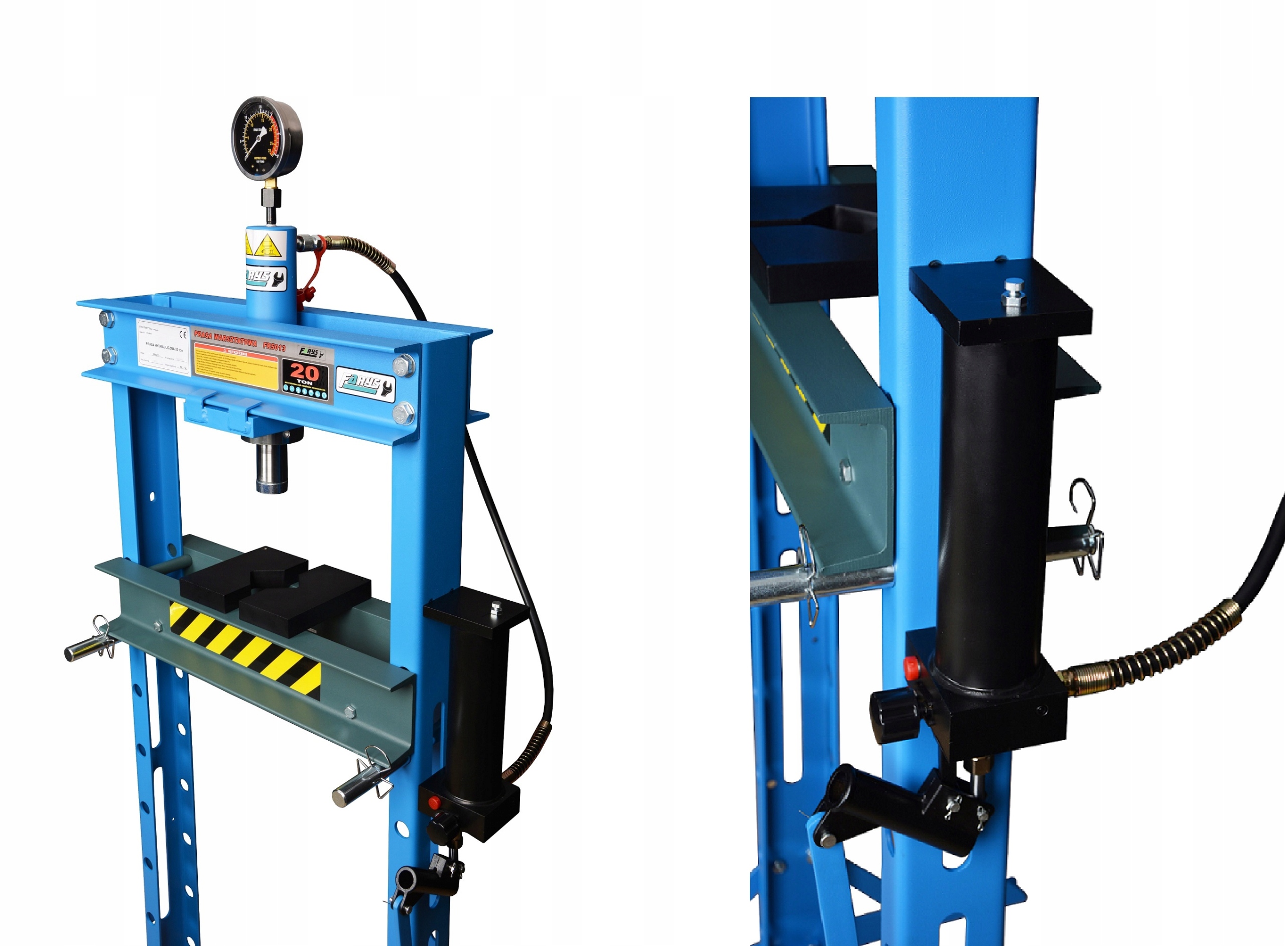 PRASA HYDRAULICZNA PNEUMATYCZNA 20 Ton Farys Weight with packaging 96 kg