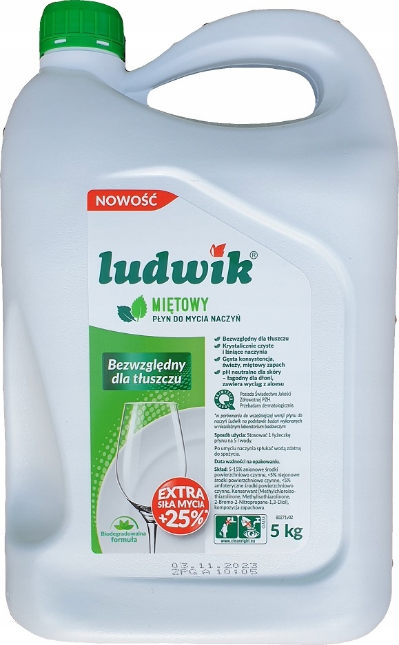 

Ludwik Płyn do Naczyń Mięta 5L