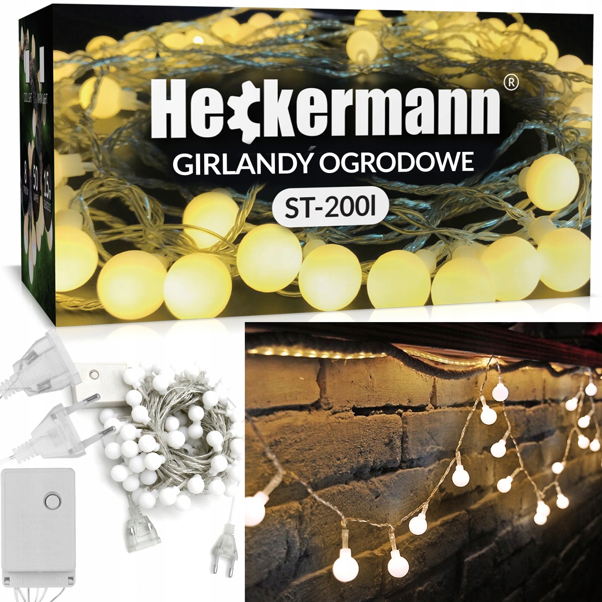 

Girlanda Ogrodowa Lampki Wodoodporne 100x Led 20m