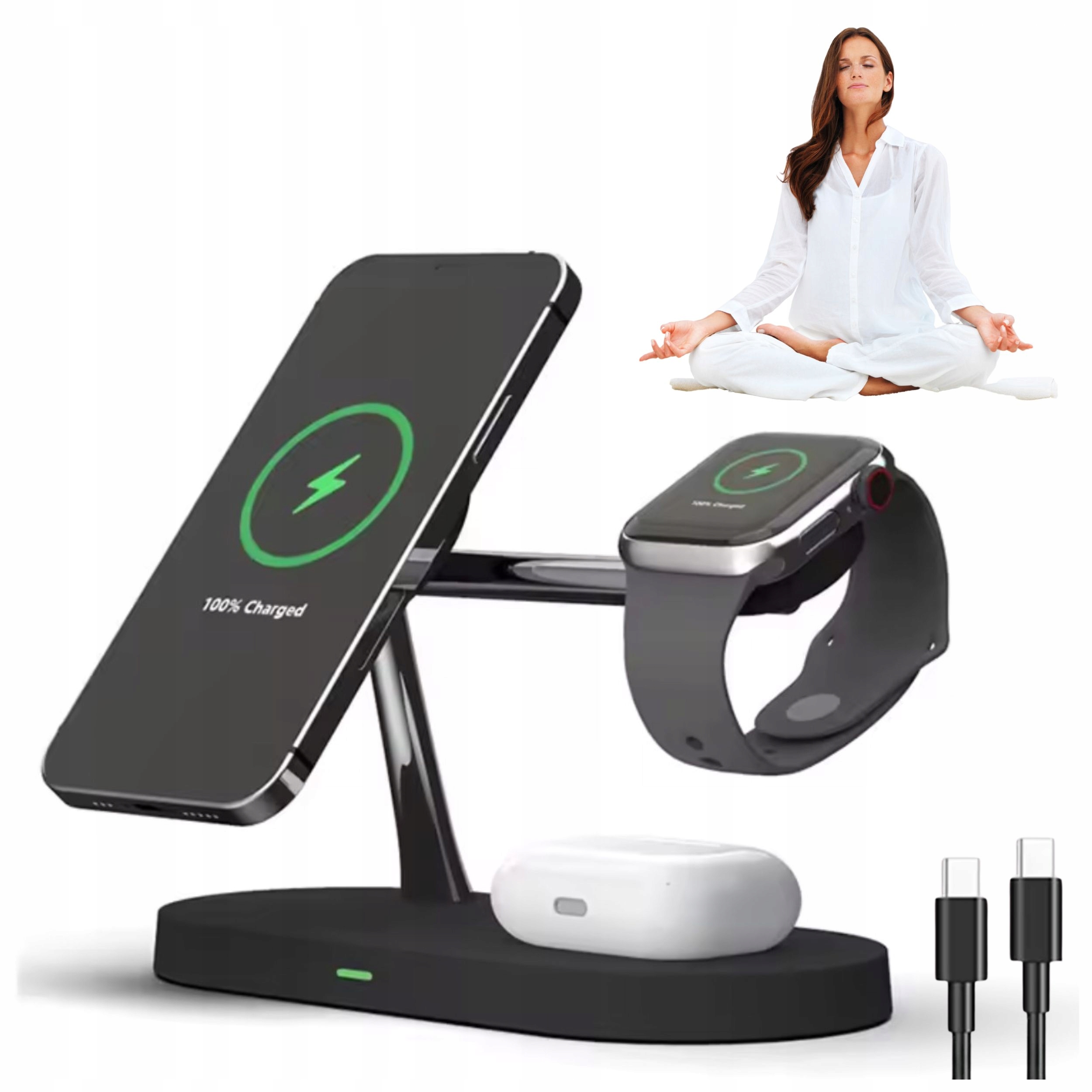 Bezdrátová Nabíječka Magsafe 3V1 Pro Iphone 17-12 Airpods Pro Watch 10-4